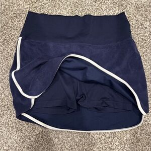Aerie Navy Mini Skirt with White Trim